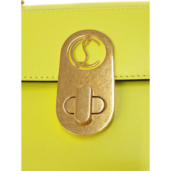 Christian Louboutin Elisa Calf Paris bag neon yellow - Picture 8 of 9